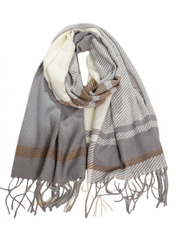 11.png Plaid Tassel Scarf - Image 1