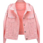 Women's Basic Button Down Denim Jean Jacket Coat