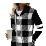 Black and White Checkerboard Hoodie