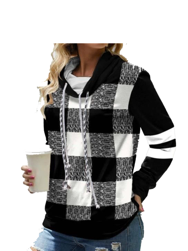 777 Black and White Checkerboard Hoodie - Image 1