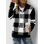 Black and White Checkerboard Hoodie - Image 2