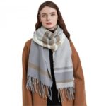 Plaid Tassel Scarf - Image 2