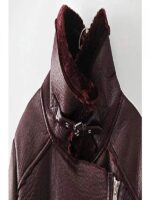 Belted Asymmetric Zip Jacket With Wide Collar And Side Pockets - Image 2